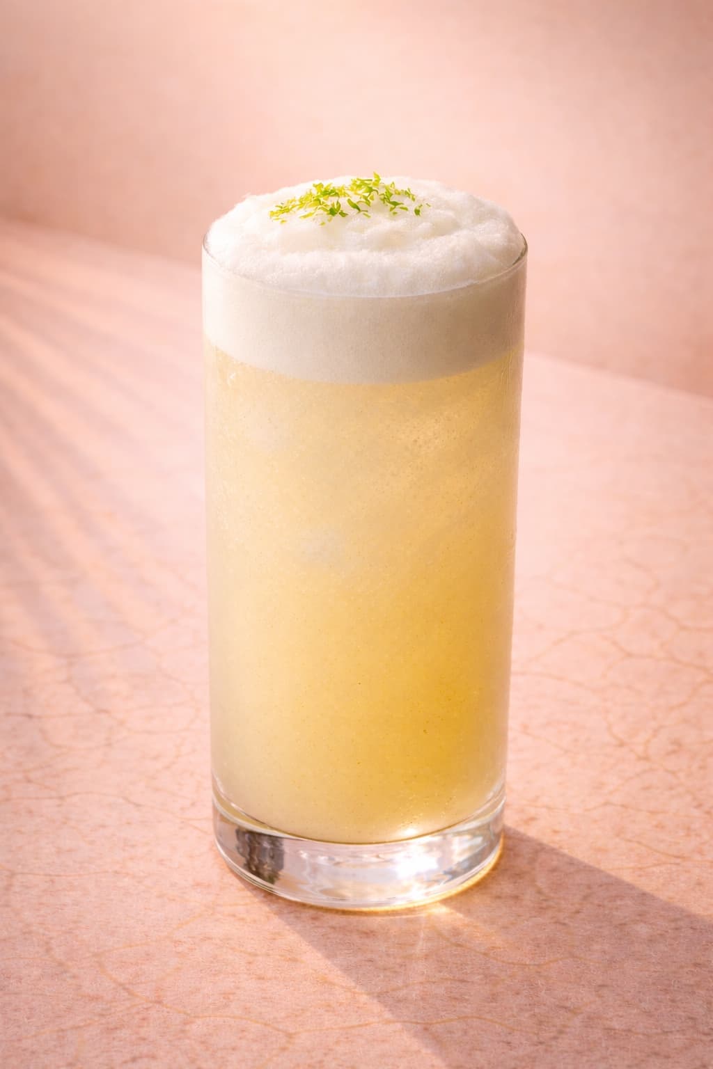 Niva Velassaru cocktail with locally-adapted ingredients.
